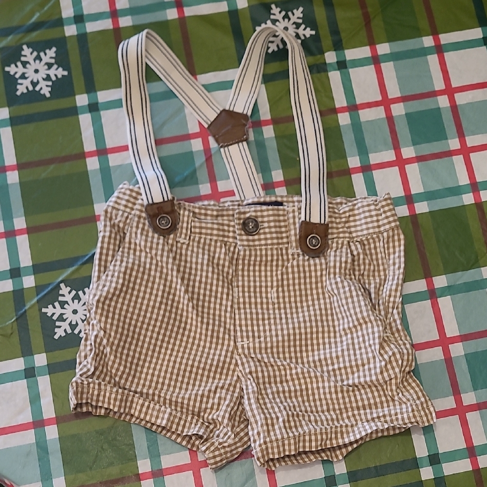 6mo Boys Short/suspenders